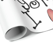 I Love Monkeys Cute Handwritten Typography Cadeaupapier (Rol Hoek)