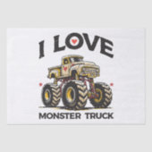 I Love Monster Truck Tissuepapier (Voorkant)
