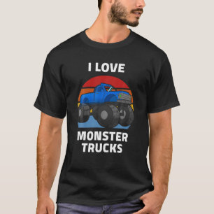 I Love Monster Trucks Kinder Adult Cool Mons T-shirt