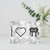 I Love Monsters Briefkaart (Staand voorkant)