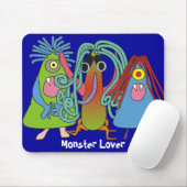 "I Love Monsters" Gifts Muismat (Met muis)