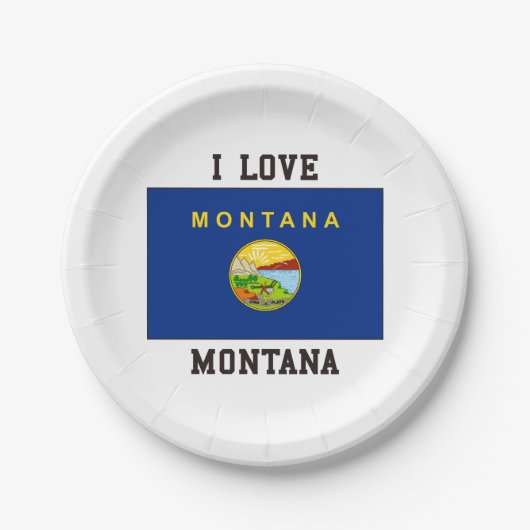 I Love Montana Papieren Bordje (Voorkant)