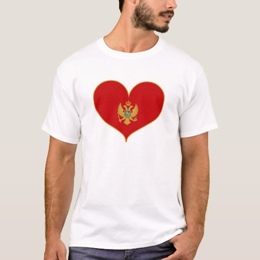 I Love Montenegro Flag T-shirt (Voorkant)