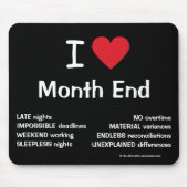 I Love Month End Cruel Funny Accounting Quote Gift Muismat (Voorkant)