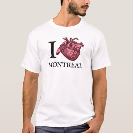 I Love Montreal anatomeeënaarde Correct hart t-shi T-shirt