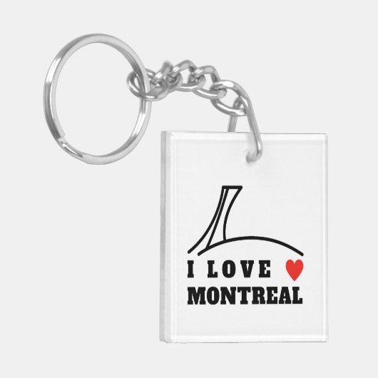 I Love Montreal Sleutelhanger (Voorkant Links)