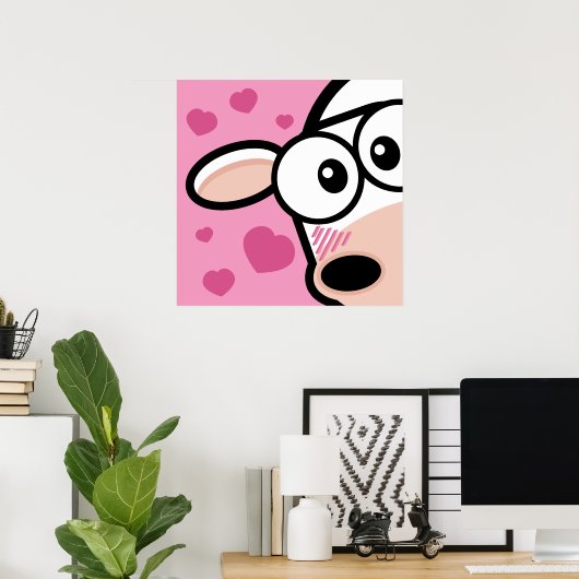 I Love Moo Koe Poster / Print (Thuiskantoor)