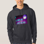 "I Love Moon" - Een grillig hemels kunstontwerp Hoodie (Voorkant)