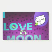 "I Love Moon" - Een grillig hemels kunstontwerp Post-it® Notes (Voorkant)