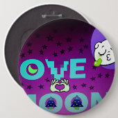 "I Love Moon" - Een grillig hemels kunstontwerp Ronde Button 6,0 Cm (Voorkant /achterkant)
