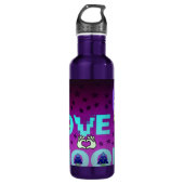 "I Love Moon" - Een grillig hemels kunstontwerp Waterfles (Voorkant)