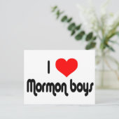 I Love Mormon Boys Briefkaart (Staand voorkant)