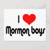 I Love Mormon Boys Briefkaart (Voorkant)
