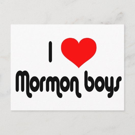 I Love Mormon Boys Briefkaart (Voorkant)
