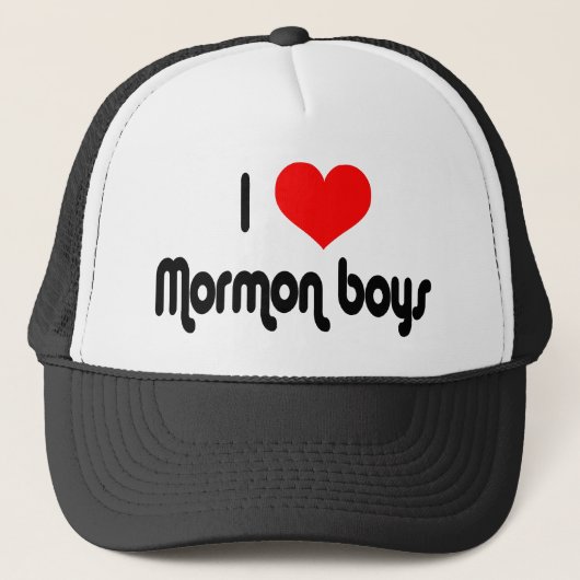 I Love Mormon Boys Trucker Pet (Voorkant)
