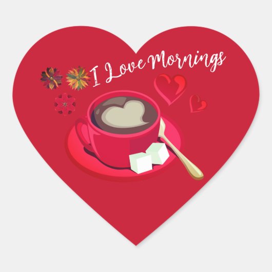 I Love Mornings Sticker (Voorkant)