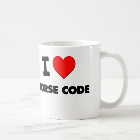 I Love Morse Code Koffiemok (Rechts)