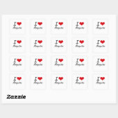 I Love Mosquitos Vierkante Sticker (Vel)