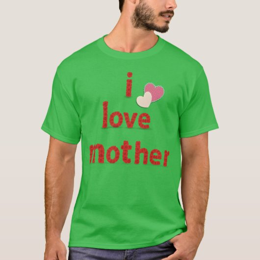 I Love Mother gele vrienden T-shirt (Voorkant)