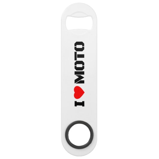 I Love Moto Bottle Opener Speed Flessenopener (Voorkant)