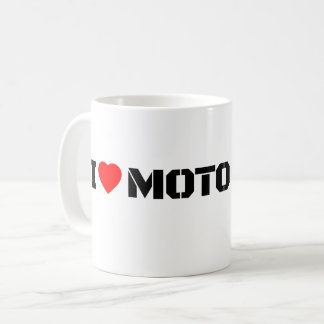 I Love Moto Motorcycle Coffee Mug Koffiemok