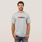 I Love Moto Motorcycle Graphic T Shirt (Voorkant volledig)