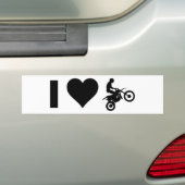 I Love Motocross Bumpersticker (Op auto)