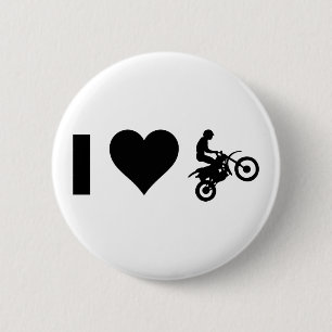 I Love Motocross Ronde Button 5,7 Cm