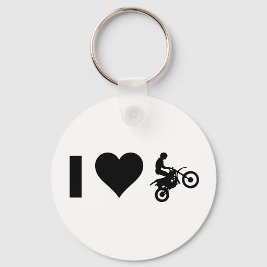 I Love Motocross Sleutelhanger (Voorkant)