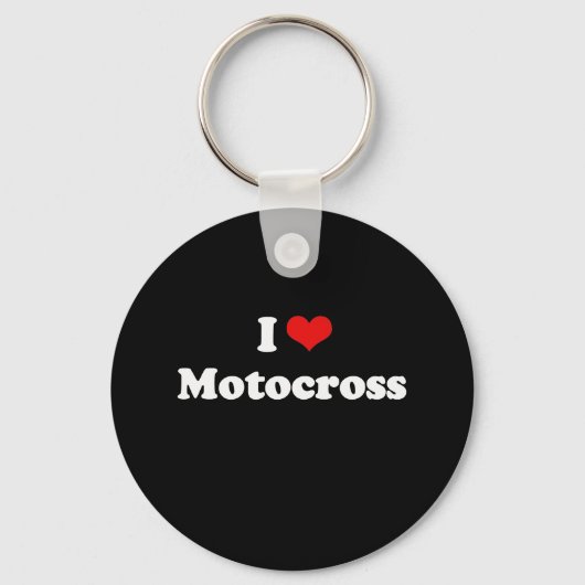 I Love Motocross Tshirt Sleutelhanger (Voorkant)