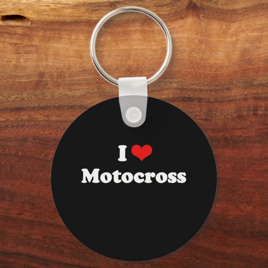 I Love Motocross Tshirt Sleutelhanger (Voorkant)
