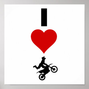 I Love Motocross (verticaal) Poster