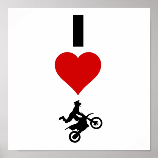 I Love Motocross (verticaal) Poster (Voorkant)