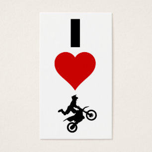 I Love Motocross (verticaal) Visitekaartjes