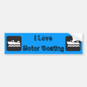 I Love Motor Boating Bumpersticker (Voorkant)