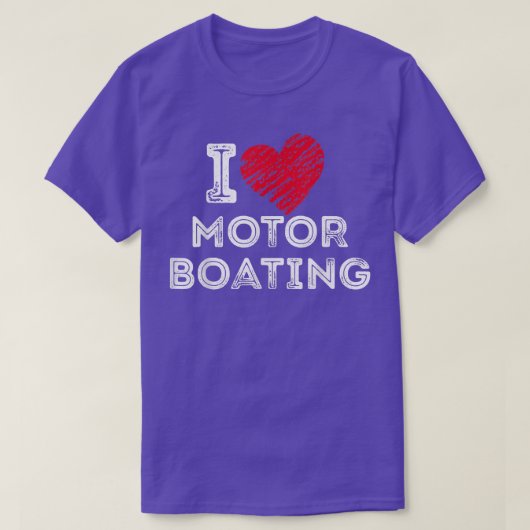I Love Motor Boating T-shirt (Design voorkant)