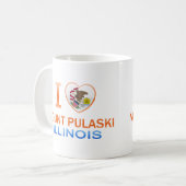 I Love Mount Pulaski, IL Koffiemok (Voorkant links)