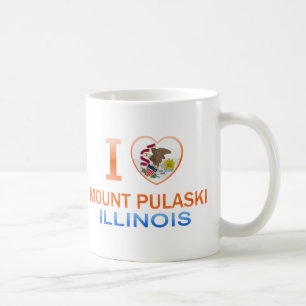 I Love Mount Pulaski, IL Koffiemok