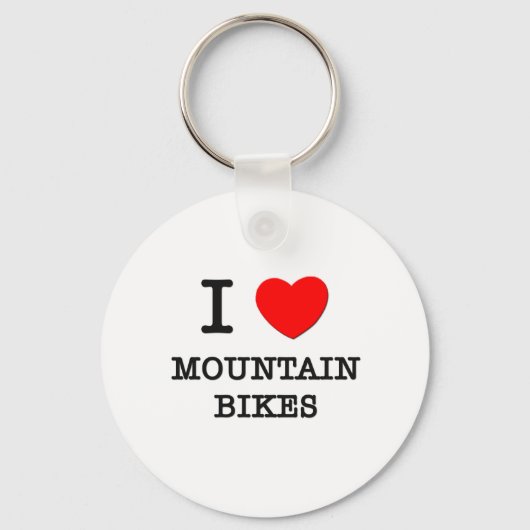 I Love Mountain Bikes Sleutelhanger (Voorkant)