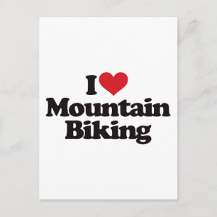 I Love Mountain Biking Briefkaart