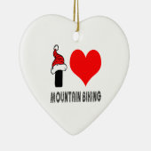 I Love Mountain Biking Design Keramisch Ornament (Rechts)