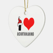 I Love Mountain Biking Design Keramisch Ornament (Links)