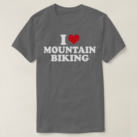 I Love Mountain Biking MTB Downhill1 T-shirt (Design voorkant)