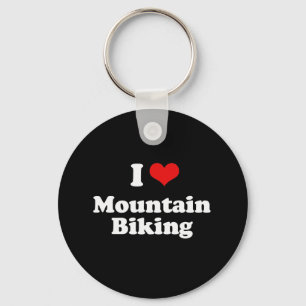 I Love Mountain Biking Tshirt Sleutelhanger