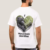 I Love Mountain Gorillas T-Shirt (Achterkant)