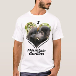 I Love Mountain Gorillas T-Shirt 4 (voor- en achte