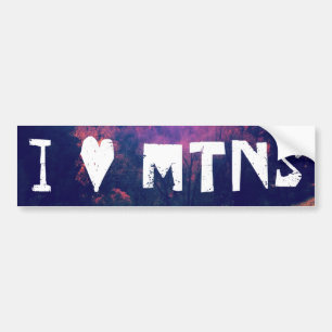 I Love Mountains Bumpersticker