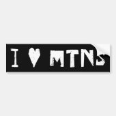 I Love Mountains Bumpersticker (Voorkant)