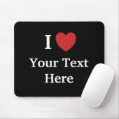 I Love Mousepad Add text (2 lines) Muismat (Met muis)