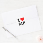 I Love MP Design Ronde Sticker (Envelop)